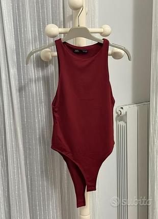 Боди винного цвета от zara 4