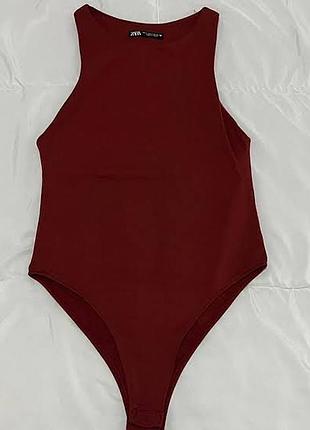 Боди винного цвета от zara 5