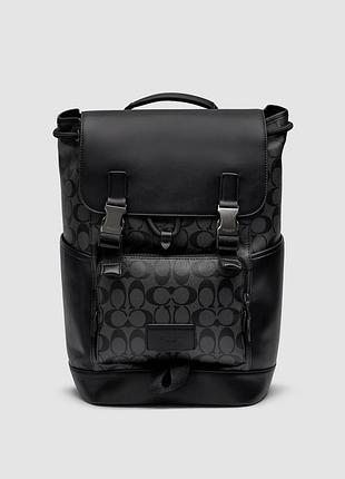 🦁 coach track backpack in signature canvas