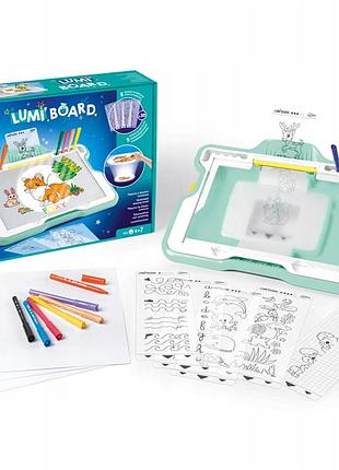 Підсвічувана дошка для малювання lumi board з шаблонами (+букви та цифри)