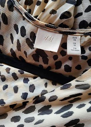 Сукня міді жіноча плісе леопардова h&m 2
