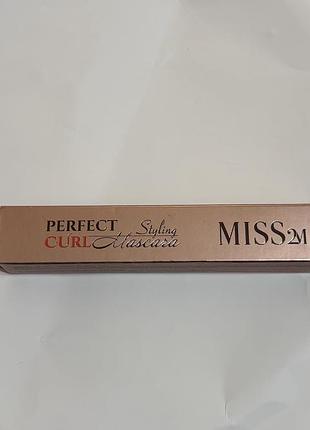 Туш для вій miss 2m perfect styling curl mascara