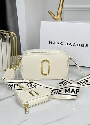 Сумочка marc jacobs 2 в 1 молочний