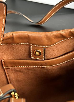Сумка small cabas drawstring cuir triomphe in smooth calfskin 7