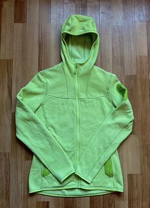 Кофта жіноча флісова arc'teryx covert hoody салатова