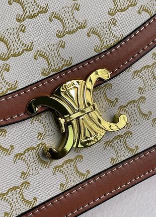 Сумка the triomphe bag canvas and calfskin white 4