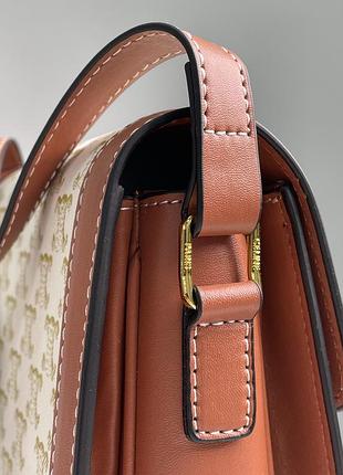 Сумка the triomphe bag canvas and calfskin white 6