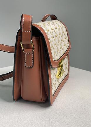 Сумка the triomphe bag canvas and calfskin white 5