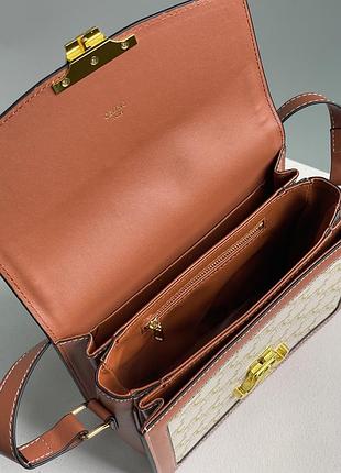 Сумка the triomphe bag canvas and calfskin white 8