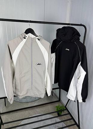 Ветровка corteiz / corteiz windbreaker jacket / черная и серая ветровка corteiz / оверсайз куртка corteiz crtz / брендовая мужская ветровка corteiz /