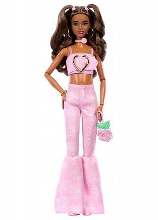 Barbie deluxe style рожевий денім лялька топ штани-дзвінці іграшка 4+ jjn72