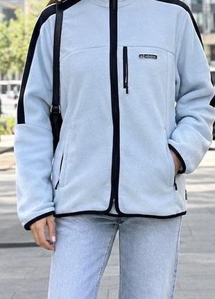 Жіноча флісова кофта adidas, блакитна, розмір xl