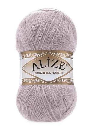 Пряжа angora gold 163 5шт/уп 20% вовна 80% акрил 100г 550м тм alize