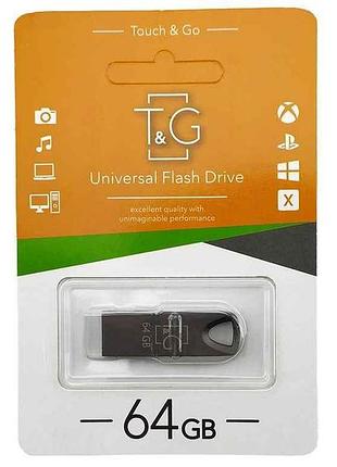 Флешка usb 64gb 2.0 117 metal чорна тм tg