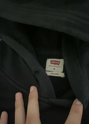 Худі levi's чорне з логотипом 3