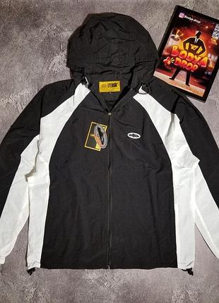 Оверсайз ветровка corteiz streetwear / спортивная ветровка corteiz / ветровка corteiz с белыми вставками / куртка найлон corteiz crtz