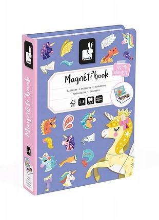 Магнітна головоломка magnetibook єдиноріг для дітей 3-8 років janod