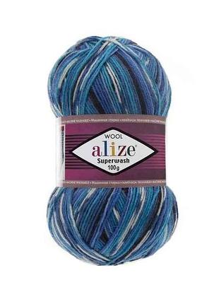 Пряжа superwash comfort арт.4446 5шт/уп меланж 25% поліамід 75% вовна 100г 420м тм alize