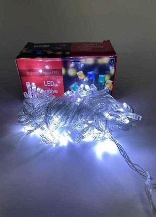 Гирлянда 180led белая 16м проволока 220v 0370-14 тм prc