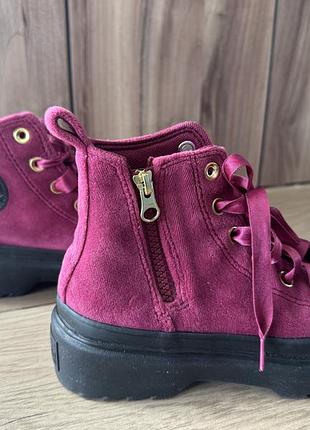 Високі оксамитові осінні кеди чоботи converse 34-35
