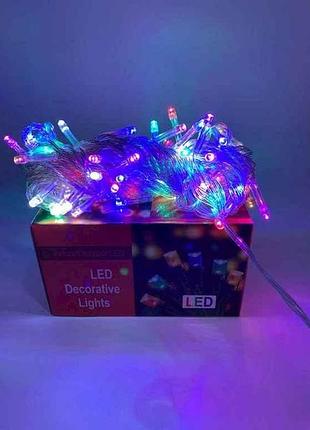 Гирлянда 80led мульти 9м проволока проволока 220v 0370-10 тм prc