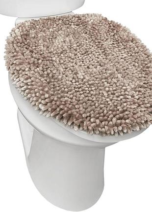 Sohome spa step розкішна плюшева шенілова килимок для унітазу можна прати ультрам'яка 47x49 см колір тауп