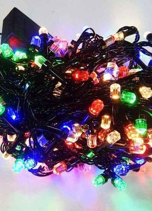 Гирлянда конус 300led мульти 18м черный провод тм китай