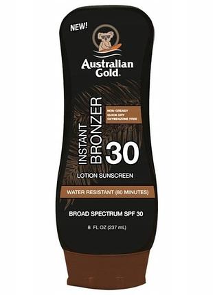 Бальзам australian gold spf 30 bronzer для засмаги миттєвий для сонця