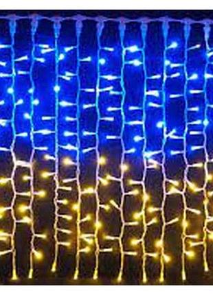 Гірлянда-шторка 420led мульті 2,4*1,2м світлодіодна прапор україни 220в тм tlt