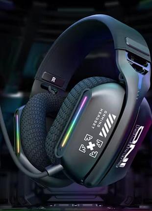 Бездротова ігрова гарнітура навушники onikuma gt808 bluetooth 5.3 з мікрофоном для ps, xbox, пк, mac black