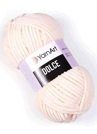 Пряжа dolce светлый персик 100% микрополиэстр 120м 100г 5шт/уп 779 тм yarnart