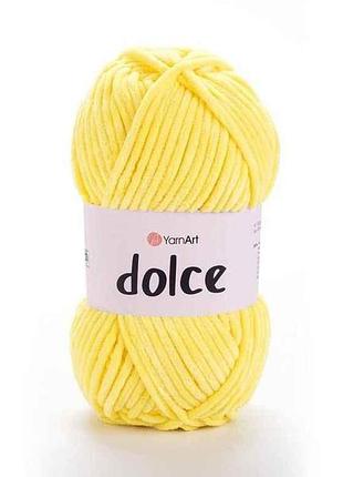 Пряжа dolce лимон 100% микрополиэстр 120м 100г 5шт/уп 851 тм yarnart