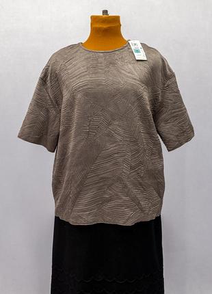 Блуза ✂️m&amp;s с текстурой, напоминающей прожилки на листьях 📍размер eur 42, u9 14 reg (детали в описании)