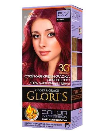 Фарба для волосся 5.7 (рубін) тм gloris