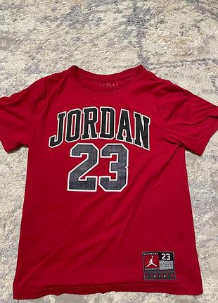 Футболка для хлопчика jordan 23 червона, розмір на 12-14 років, стретч