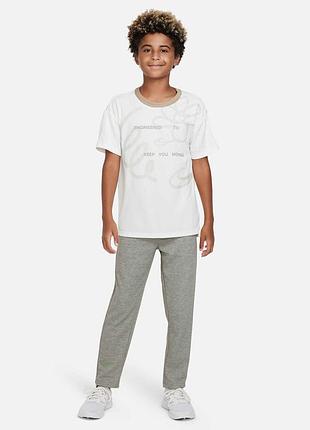 🔥 новые с бирками подростковые спортивные штаны nike dri-fit performance - трендовый серый меланж и премиальное качество для тренировок и отдыха! 🌟
