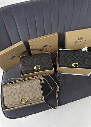 Жіноча сумка coach, сумка коач, брендова сумка, сумка на плече, сумка через плече, крос-боді