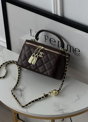 Сумка женская ch classic black lambskin 5