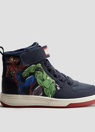 Кросівки дитячі h&m marvel темно-сині, розмір 32, довжина устілки 19.8 см