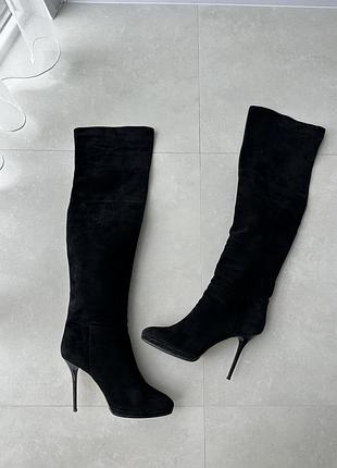 Жіночі замшеві чоботи ботфорди ботильйони jimmy choo