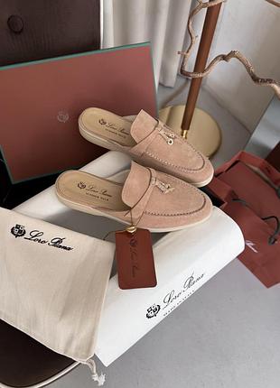 Мюлі loro piana summer walk mule beige