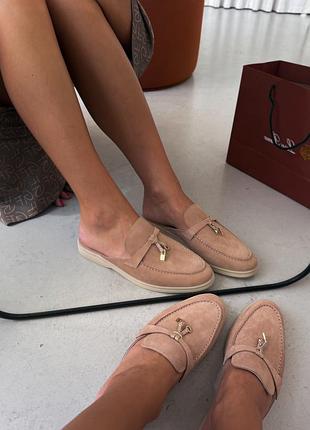 Мюлі loro piana summer walk mule beige 4