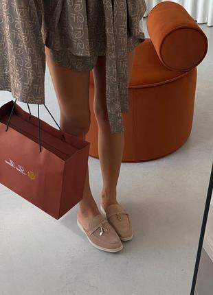 Мюлі loro piana summer walk mule beige 7