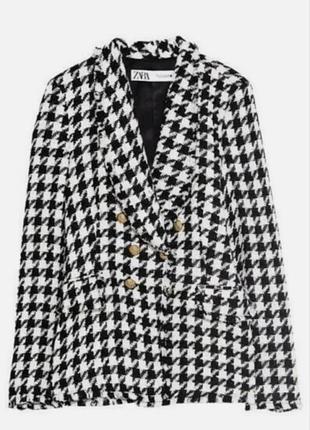 Пиджак zara, твидовый размер m.