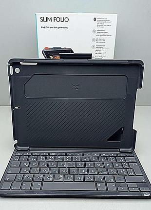 Б/у logitech slim folio keyboard folio case for apple ipad 5th/6th gen. 2