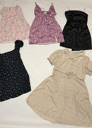 Лот платьев xs zara pul bear
