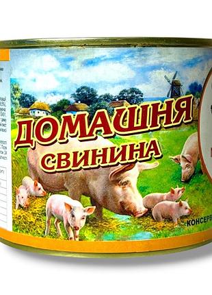 Консерви м'ясні «свинина домашня» 525 г (жовняна банка)