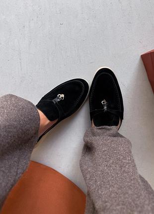 Мюлі loro piana summer walk mule black 5
