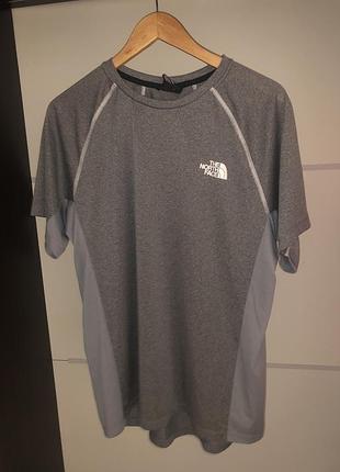 Футболка чоловіча the north face tnf flashdry сіра розмір l