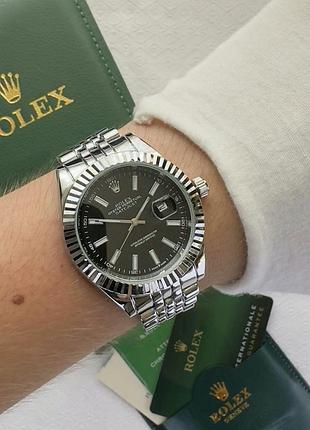 Годинник чоловічий rolex datejust сріблястий 2